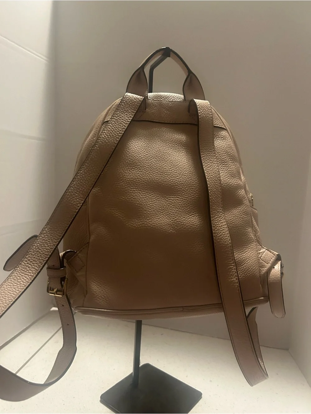 MICHAEL KORS Tan Leather Studded Mini Backpack